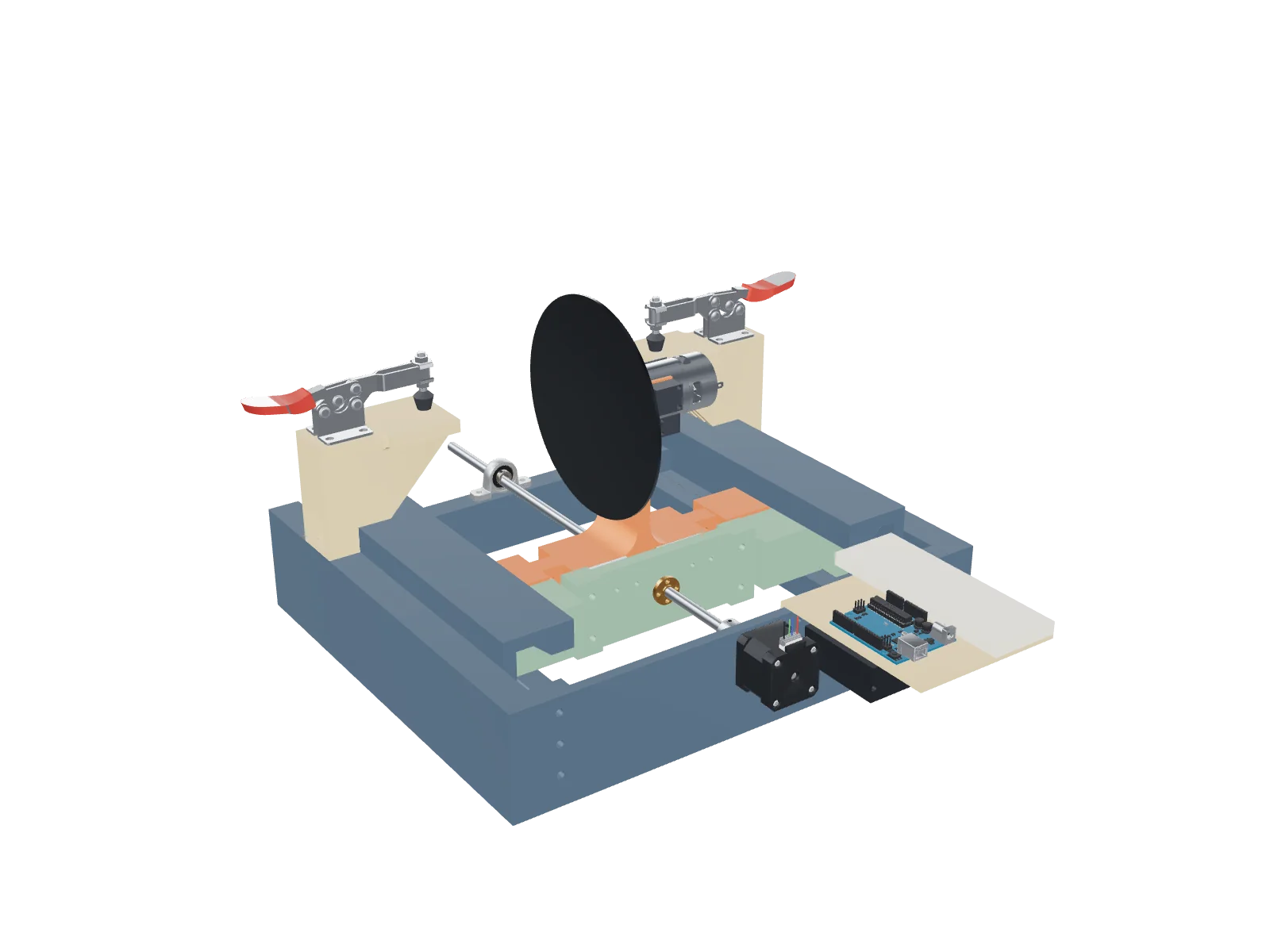 Feed force measurement device, 3D render